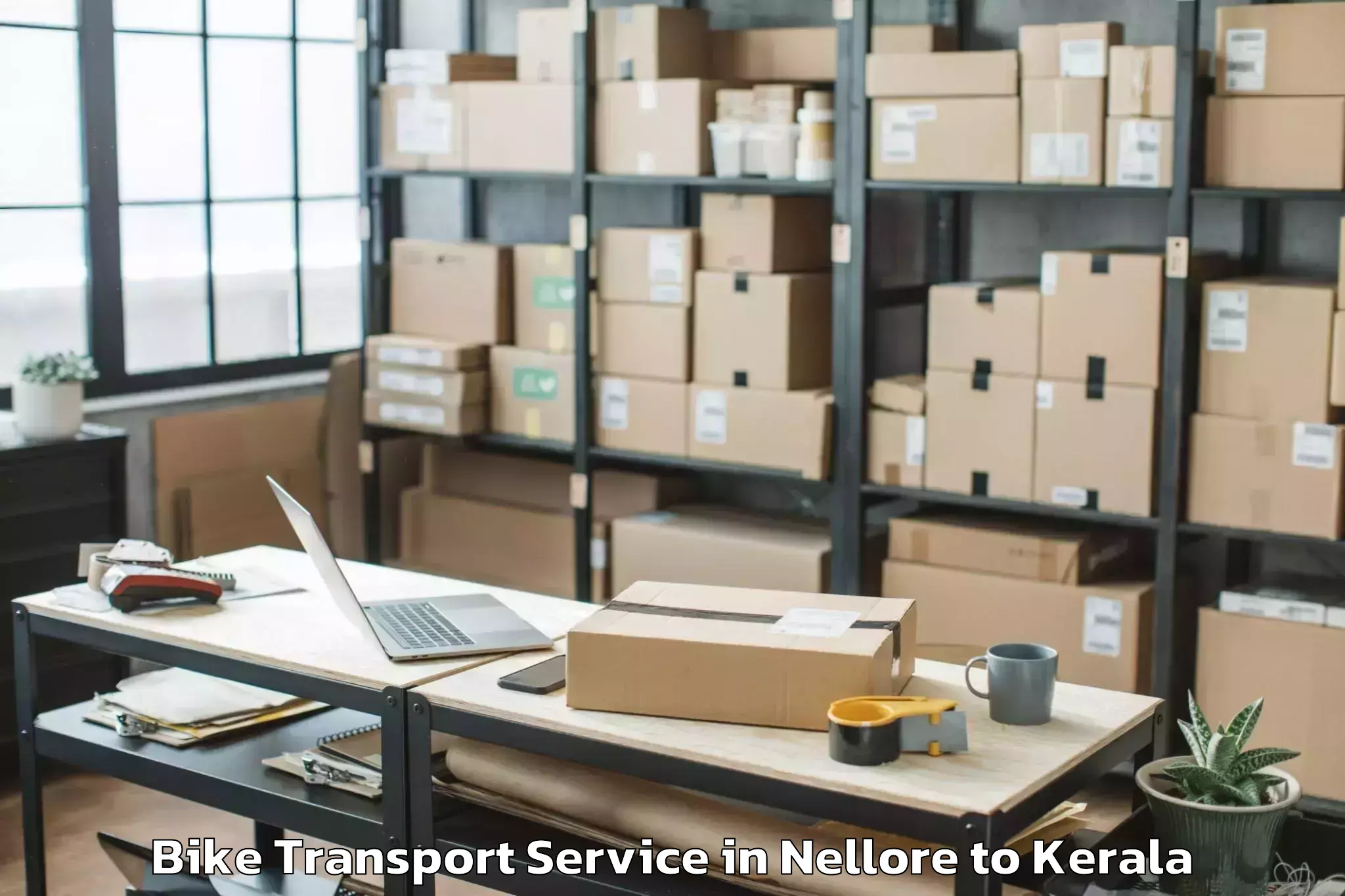 Top Nellore to Kollam Bike Transport Available